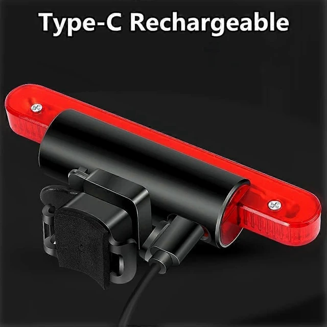 Alt view image 9 of 10 - EcocleanpathUSB-C Rechargeable Bike Tail Light, 4 Modes IPX5 Waterproof LED Bicycle Rear Safety Light - Black
