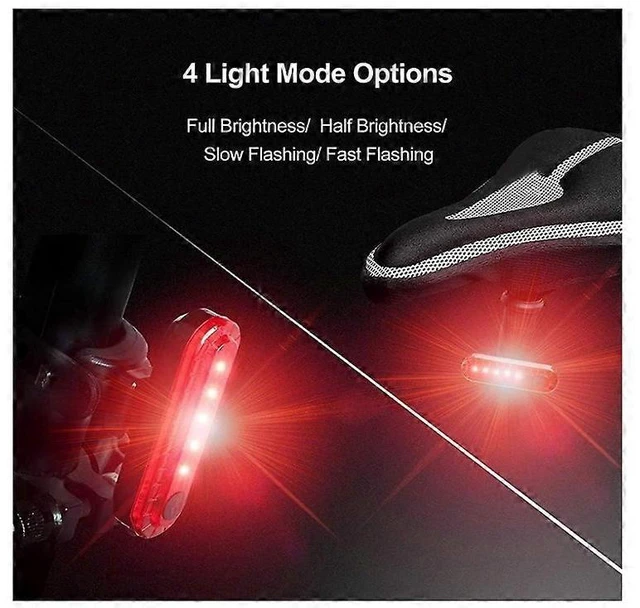 Alt view image 8 of 10 - Ecocleanpath2 Pack Smart Bike Tail Light, Ultra Bright USB Rechargeable LED, 4 Modes, Waterproof (Black)
