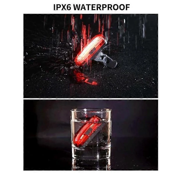 Alt view image 9 of 10 - EcocleanpathUSB Rechargeable Bike Tail Light - 3 Colors, 6 Modes, IPX6 Waterproof, Super Bright & Shock-Resistant
