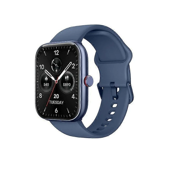 Alt view image 6 of 10 - Ecocleanpath IDW20 Smart Watch with Alexa Voice Assistant, 1.91" Fitness Tracker, IP68 Waterproof, Blue