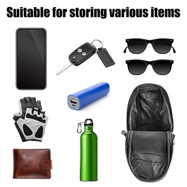 Alt view image 8 of 10 - Ecocleanpath Waterproof 1.5L Bike Saddle Bag with Reflective Strips - MTB/Road Bike Seat Storage Bag (Black)