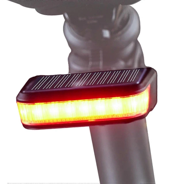 Alt view image 6 of 10 - EcocleanpathSolar Bike Rear Light - Waterproof, Auto On/Off, Multi-Mode LED Safety Light for Mountain & Road Bikes