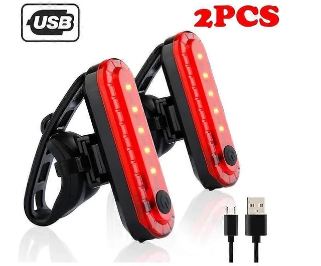Alt view image 7 of 10 - EcocleanpathUSB Rechargeable Bike Light Set - 4 Modes, Waterproof Front & Rear LED Cycling Lamps (Black)