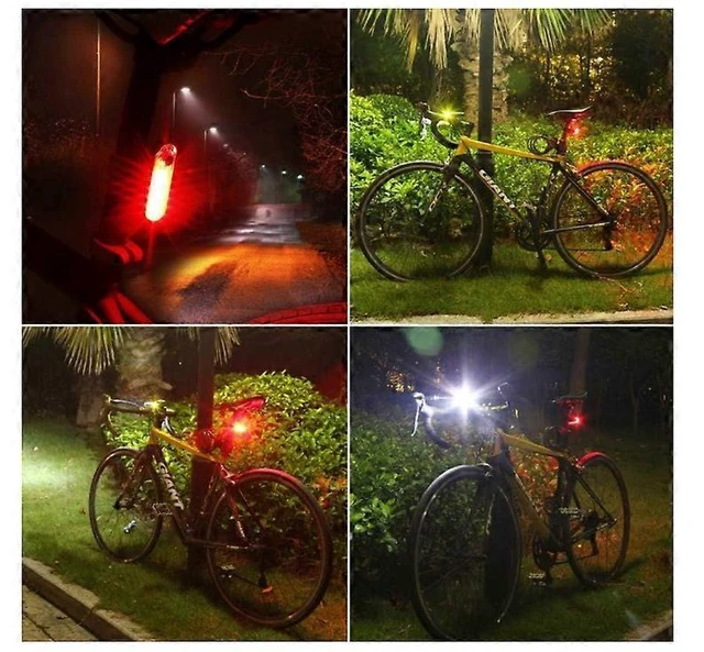 Alt view image 10 of 10 - EcocleanpathUSB Rechargeable Bike Light Set - 4 Modes, Waterproof Front & Rear LED Cycling Lamps (Black)