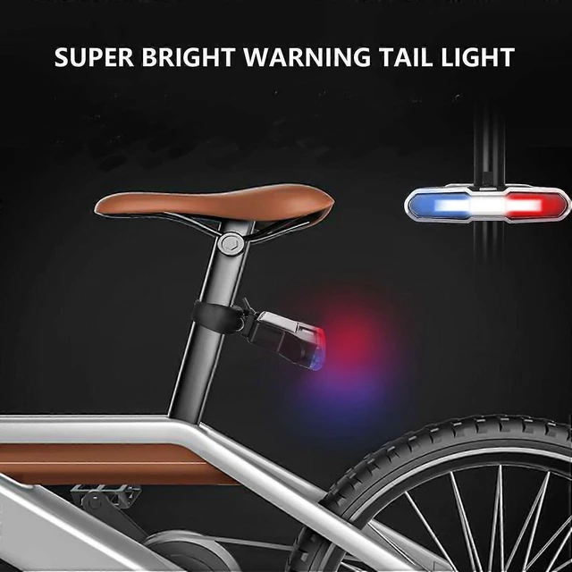 Alt view image 10 of 10 - EcocleanpathSmart Solar Bike Tail Light, USB Rechargeable, 7 Modes, IPX7 Waterproof Cycling Safety Light (Black)