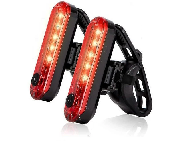 Alt view image 6 of 10 - EcocleanpathUSB Rechargeable LED Bike Tail Light 2-Pack, 240° Ultra-Bright Waterproof Cycling Safety Flashlight (Black)