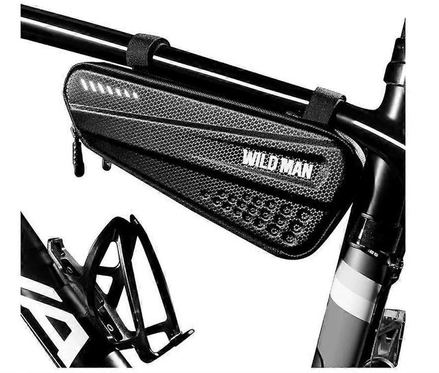 Alt view image 6 of 10 - Ecocleanpath Waterproof Bike Top Tube Bag, Large Capacity MTB/Road Bicycle Frame Pouch with Phone Protection (Black)