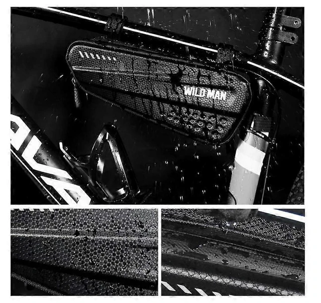 Alt view image 8 of 10 - Ecocleanpath Waterproof Bike Top Tube Bag, Large Capacity MTB/Road Bicycle Frame Pouch with Phone Protection (Black)