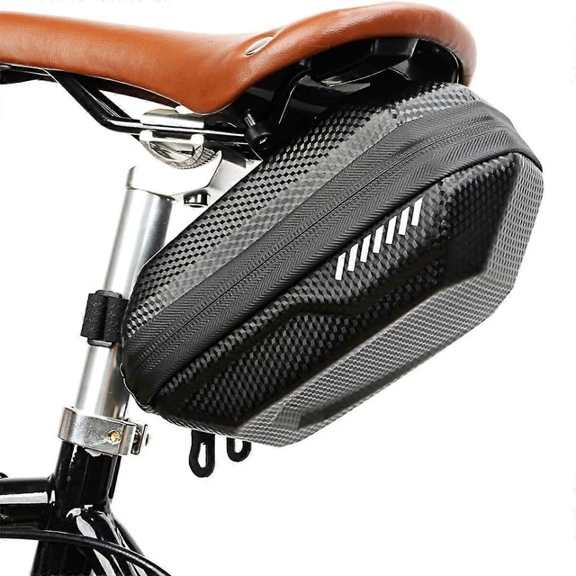 Alt view image 6 of 10 - Ecocleanpath Waterproof Bike Saddle Bag, 2L Black Cycling Seat Pack with Reflective Trim for Mountain Road Bikes