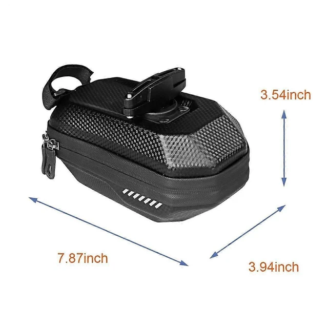 Alt view image 10 of 10 - Ecocleanpath Waterproof Bike Saddle Bag, 2L Black Cycling Seat Pack with Reflective Trim for Mountain Road Bikes
