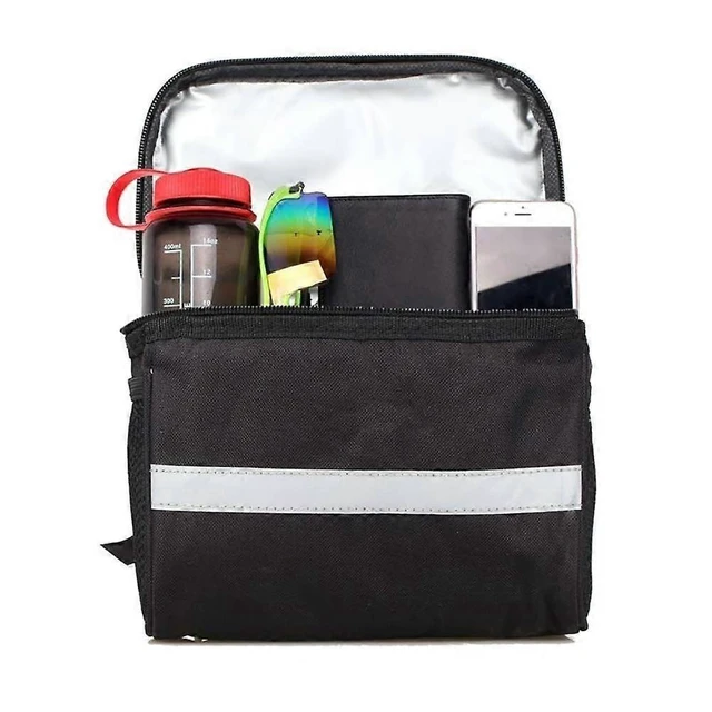 Alt view image 10 of 10 - Ecocleanpath Large Waterproof Bike Handlebar Bag, 840D Polyester Cycling Pouch for Road & Mountain Bikes (Black)