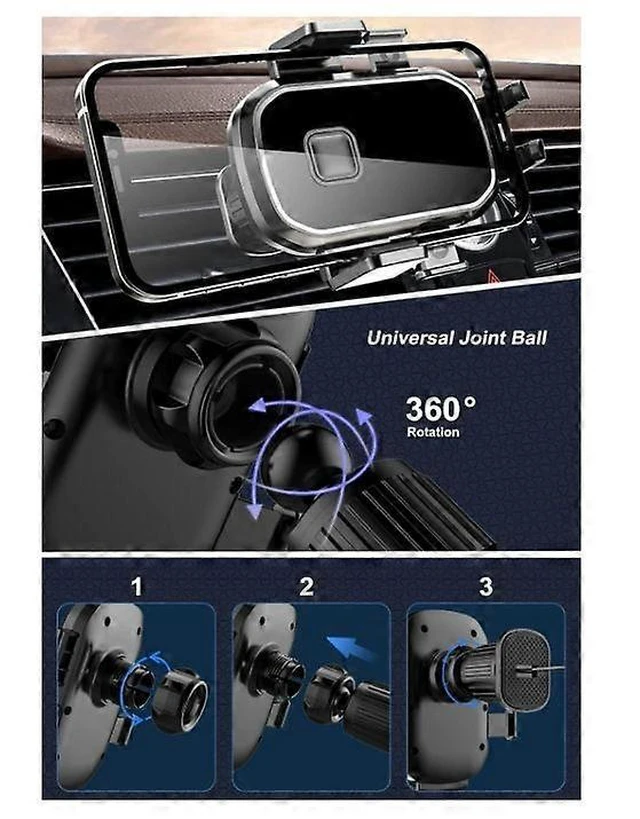 Alt view image 10 of 10 - Ecocleanpath Universal Car Air Vent Phone Mount Holder, 360° Adjustable for 4-7" Phones, Quick Release & Non-Slip (Black)