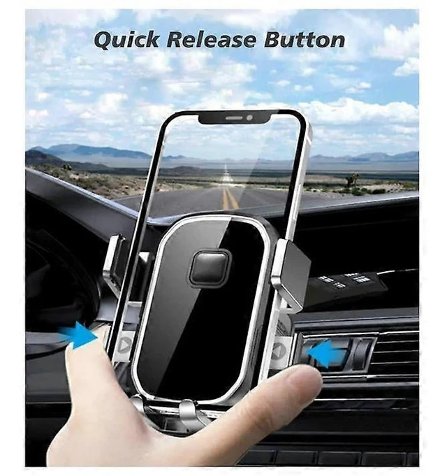 Alt view image 9 of 10 - Ecocleanpath Universal Car Air Vent Phone Mount Holder, 360° Adjustable for 4-7" Phones, Quick Release & Non-Slip (Black)
