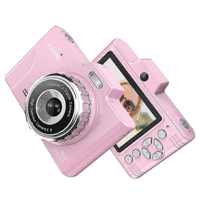 Alt view image 6 of 10 - Ecocleanpath Pink Digital Camera 48MP 1080P, 8x Zoom, 32GB, 2.8" Screen - Ideal for Teens & Beginners