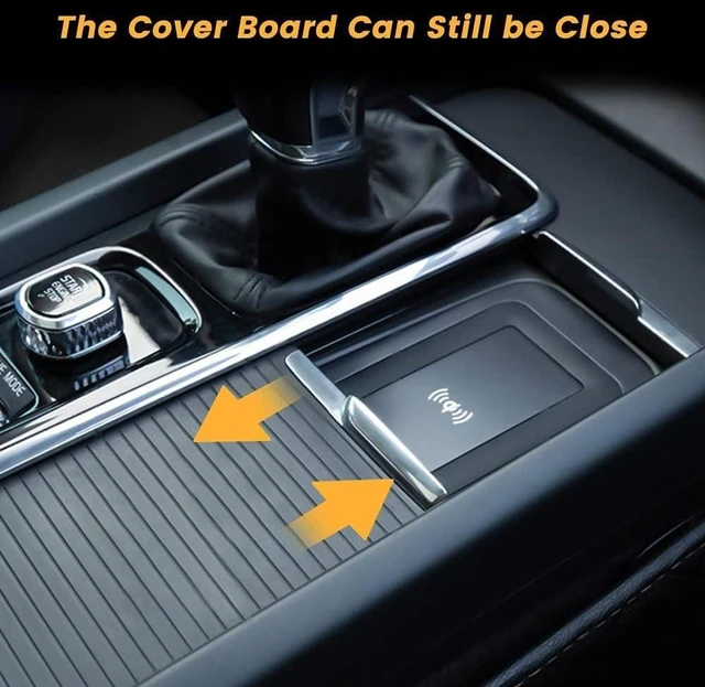 Alt view image 11 of 14 - Car Wireless Phone Charger for Volvo 2017-2025 XC90 XC60 S90 S60 V90 V60 2025 2024 2023 2022 2021 2020 2019 2018 2017 Center Console Accessories Charging Pad