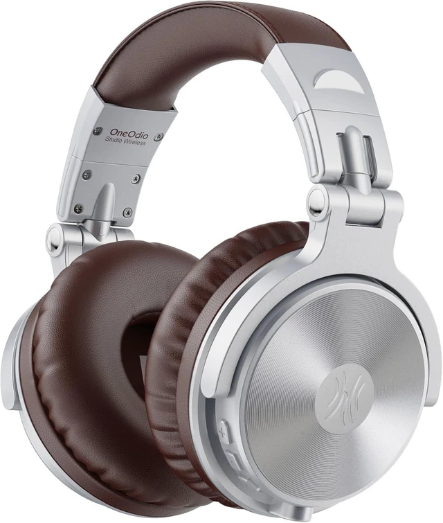 Alt view image 8 of 14 - OneOdio Bluetooth Over Ear Headphones, 110 Hrs Wireless/Wired Stereo Sound Foldable Headsets with Deep Bass 50mm Neodymium Drivers for PC/Phone/Tablet - Studio Wireless Pro C, Silver