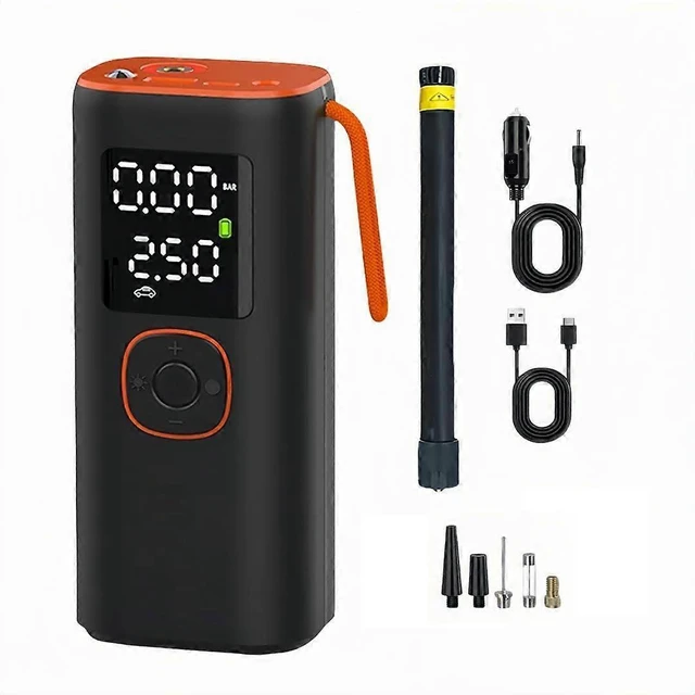 Alt view image 6 of 10 - Ecocleanpath 150 PSI Portable Tire Inflator with LCD Display, Auto Stop, 12V DC Car Air Compressor Pump