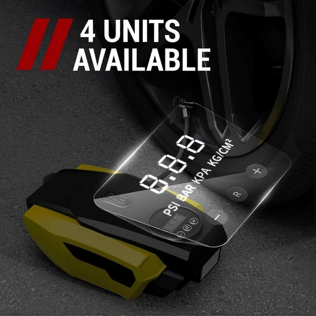 Alt view image 9 of 10 - Ecocleanpath 12V Portable Tire Inflator with Auto Shutoff - Fast Car Air Pump for Tires, Bikes & More