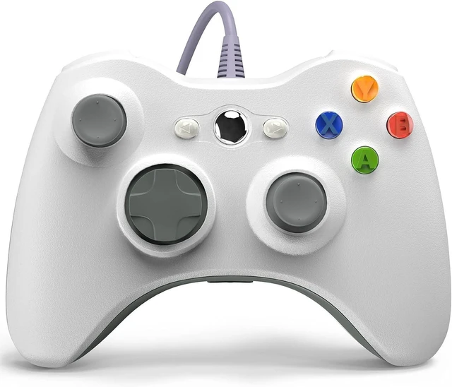 Alt view image 8 of 14 - YAEYE PC Wired Controller, Game Controller for Xbox 360 with Dual-Vibration Turbo Compatible with Xbox 360/360 Slim and PC Windows 7,8,10,11(White)