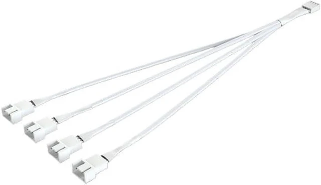 Alt view image 7 of 10 - 4 Pin 1/2/3/4 Motherboard CPU Fan PC Case Fan Extension Adapter Cable PWM Female to 3/4 Pin Splitter Cable(4Pin 1 to 3 Blaick)