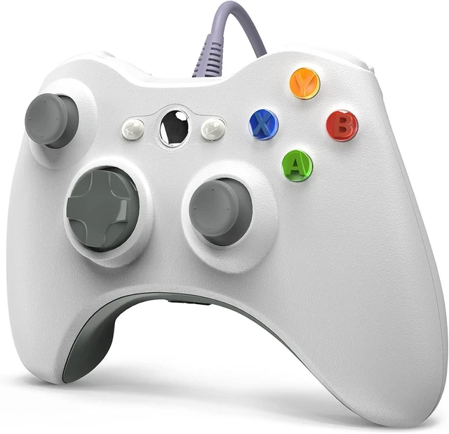 Alt view image 14 of 14 - YAEYE PC Wired Controller, Game Controller for Xbox 360 with Dual-Vibration Turbo Compatible with Xbox 360/360 Slim and PC Windows 7,8,10,11(White)