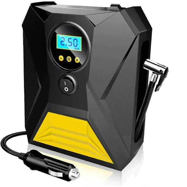 Alt view image 6 of 10 - Ecocleanpath 12V Portable Tire Inflator with Digital Gauge & LED Light, 150PSI Auto Shutoff for Car, Bike, Air Mattress