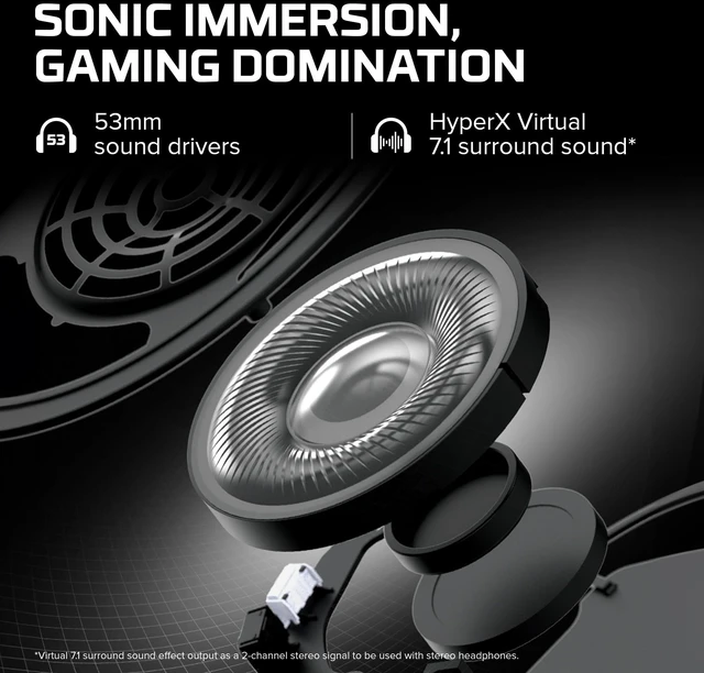 Alt view image 10 of 14 - Cloud II Gaming Headset - 7.1 Surround Sound - Memory Foam Ear Pads - Durable Aluminum Frame - Multi Platform Headset - Works with PC, PS4, PS4 PRO, Xbox One, Xbox One S - Red (KHX-HSCP-RD)