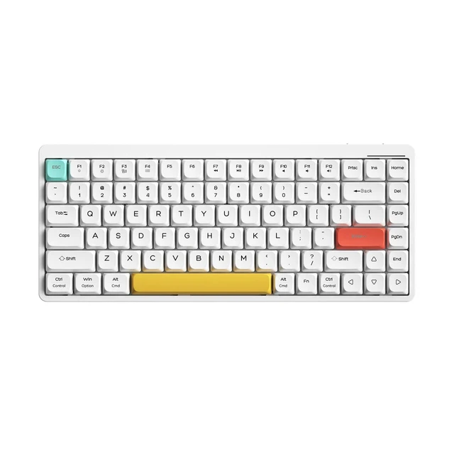 Alt view image 8 of 14 - LINKEET Wireless Mechanical Keyboard 2.4G/Bluetooth, Ultra-Slim Low Profile Silent Mechanical Red Switch, 75% Compact 84 Keys TKL Gaming Keyboard with Ergonomic Magnetic Feet for Multi Device, White