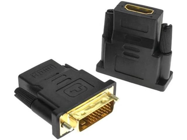 Alt view image 8 of 14 - DIXSG DVI to HDMI Adapter, Bidirectional DVI (DVI-D) to HDMI 1080P Male to Female Converter with Gold-Plated Cord 2 Pack (Black)