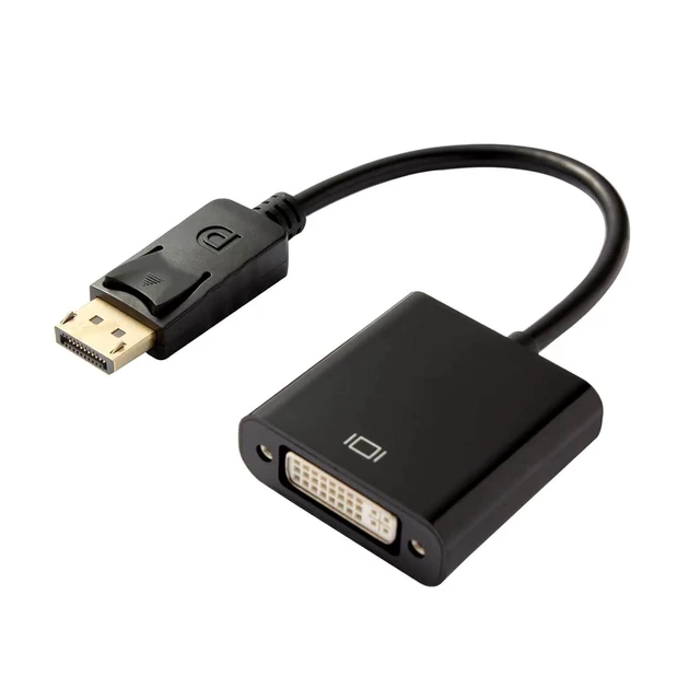Alt view image 8 of 14 - DIXSG DisplayPort to DVI Adapter, 1080P Gold-Plated DP (Male) to DVI-D (Female) Converter Cable, Compatible with PC, Laptop, Desktop, Monitor, HDTV & Projector