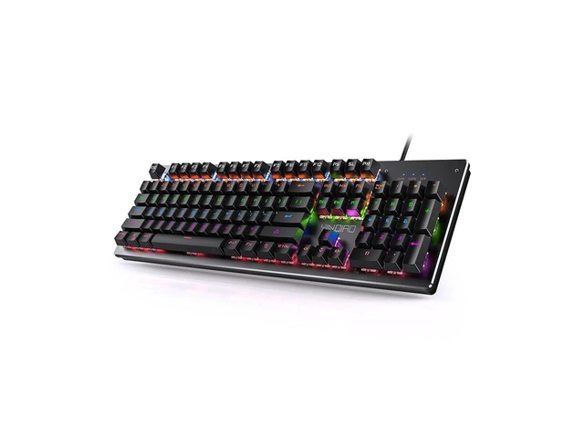 Alt view image 8 of 12 - Wired RGB Gaming Keyboard, 104 Keys USB Wired Mechanical Gaming Keyboard, with Rainbow RGB Backlit Summoner Champion Game Keyboard Cswur