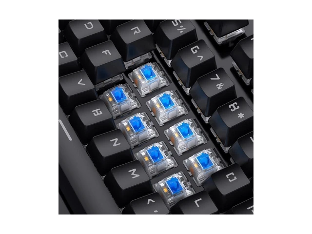 Alt view image 11 of 12 - Wired RGB Gaming Keyboard, 104 Keys USB Wired Mechanical Gaming Keyboard, with Rainbow RGB Backlit Summoner Champion Game Keyboard Cswur
