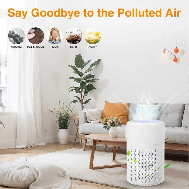 Alt view image 8 of 10 - Ecocleanpath HEPA Air Purifier for Home, 20dB Quiet USB Air Cleaner for Pets, Pollen, Smoke & Odors