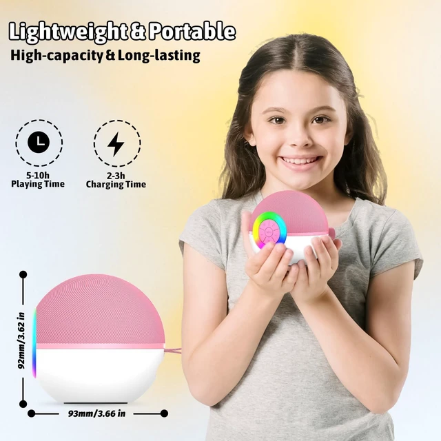 Alt view image 10 of 14 - Heroange Karaoke Microphone Machine Toys for Kids Adults, Mini Portable Bluetooth Speaker with 2 Wireless Mics, Christmas Birthday Gifts for Boys Girls Ages 3 4 5 6 7 8 9 10 11 12+ Year (Pink)