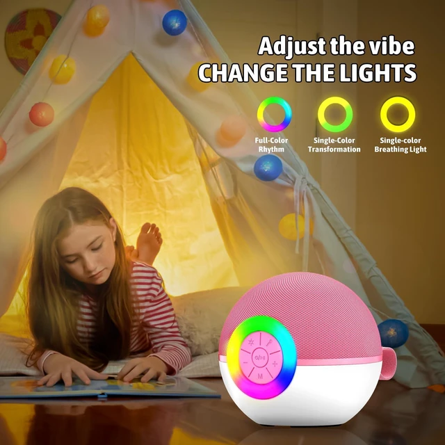 Alt view image 13 of 14 - Heroange Karaoke Microphone Machine Toys for Kids Adults, Mini Portable Bluetooth Speaker with 2 Wireless Mics, Christmas Birthday Gifts for Boys Girls Ages 3 4 5 6 7 8 9 10 11 12+ Year (Pink)