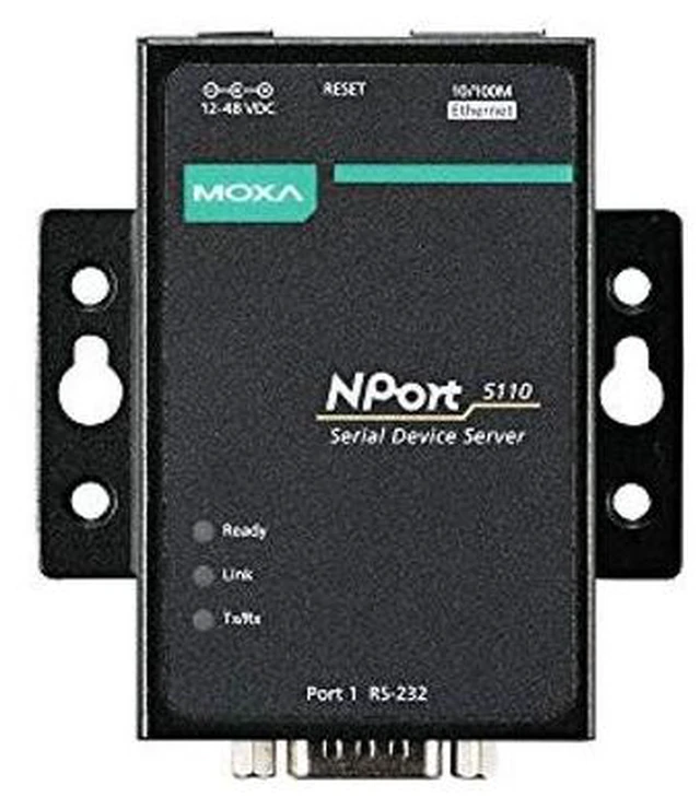 Alt view image 3 of 4 - MOXA NPort 5110-1 Port Serial Device Server, 10/100 Ethernet, RS232, DB9 Male