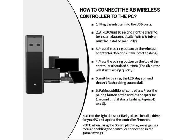 Alt view image 12 of 14 - Wireless Adapter for Controller Xbox Bluetooth Adapter for Controller Xbox One/Xbox One X S/Xbox Series X S/Elite Compatible with Windows 10/11/8/8.1/7