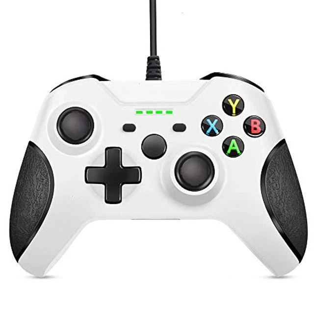 Alt view image 6 of 10 - Xbox One Wired Controller, Zamia Wired Xbox One Gaming Controller USB Gamepad Joypad Controller with Dual-Vibration for Xbox One/S/X/PC with Windows 7/8/10 (White)