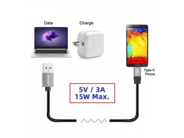 Alt view image 10 of 14 - 10Gbps USB 3.1 Type-C Male to USB3.0 Type A Male Data Power Cable 5V3A for Laptop Phone Disk (30cm)