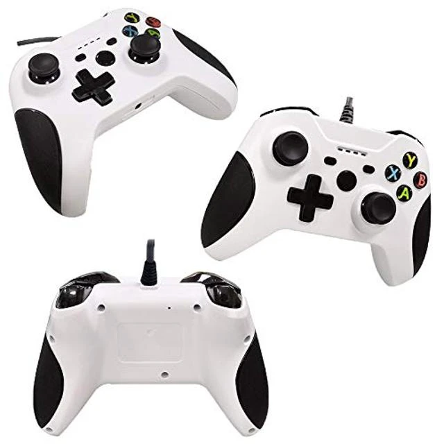 Alt view image 10 of 10 - Xbox One Wired Controller, Zamia Wired Xbox One Gaming Controller USB Gamepad Joypad Controller with Dual-Vibration for Xbox One/S/X/PC with Windows 7/8/10 (White)