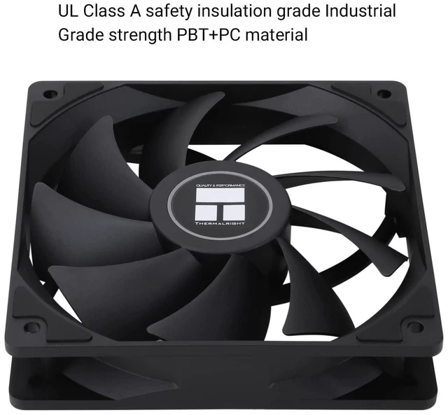 Alt view image 10 of 12 - TL-C12C CPU Fan 120mm Case Cooler Fan, 4Pin PWM Silent Computer Fan with S-FDB Bearing Included, up to 1550RPM Cooling Fan