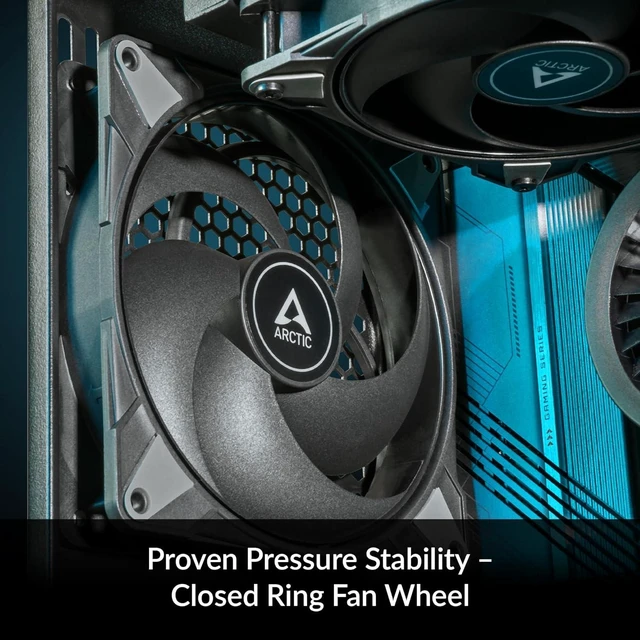 Alt view image 12 of 14 - ARCTIC P14 Max - PC Fan, High-Performance 140 mm Case Fan, PWM Controlled 400-2800 RPM, Optimised for Static Pressure, 0dB Mode - Black