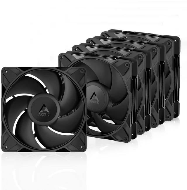Alt view image 11 of 12 - ARCTIC P14 Pro PST, 5 Pack - Powerful Premium Fan, 140 mm PWM Fan with Y-Cable Splitter, 400-2500 RPM, 0 RPM <5% PWM, Fluid Dynamic Bearing, 4-Pin - Black