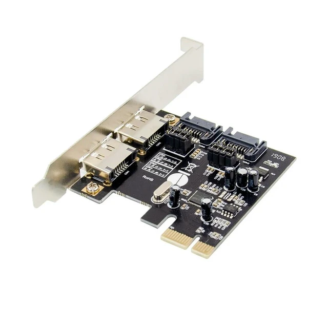 Alt view image 4 of 6 - PCIE ESATA SATA III Expansion Card PCI-E To SATA3.0 6Gb/S PCI-E Express Adapter ASM1061 Chipest For PC