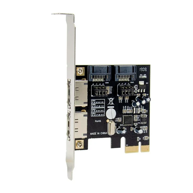 Alt view image 5 of 6 - PCIE ESATA SATA III Expansion Card PCI-E To SATA3.0 6Gb/S PCI-E Express Adapter ASM1061 Chipest For PC