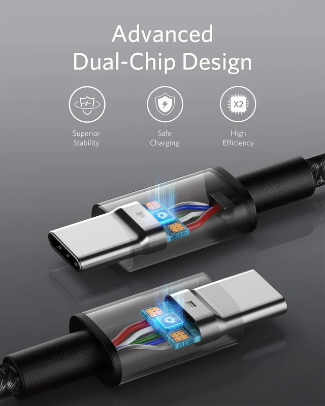 Alt view image 11 of 14 - USB C to USB C Cable, 100W Fast Charging Cable(1-Pack, 10 ft, Black) | For iPhone 17 / 17 Pro, MacBook, and More