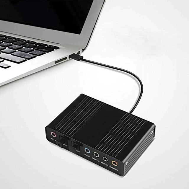 Alt view image 7 of 10 - 6 Channel External Sound Card USB 2.0 External 5.1 Surround Sound Optical S/PDIF Audio Sound Card Adapter For PC Laptop