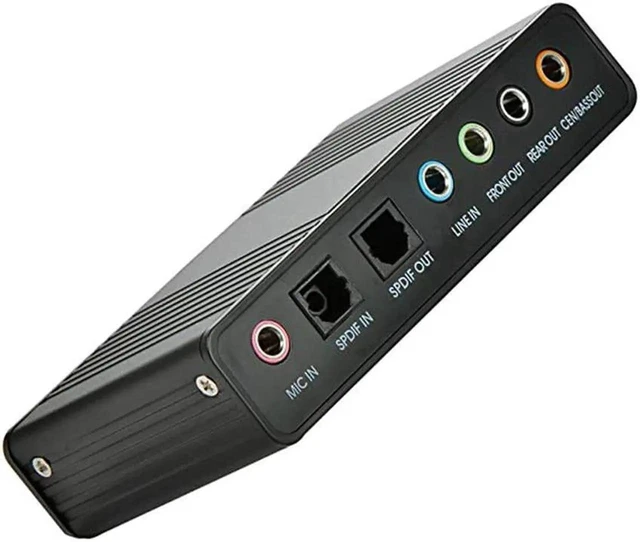 Alt view image 9 of 10 - 6 Channel External Sound Card USB 2.0 External 5.1 Surround Sound Optical S/PDIF Audio Sound Card Adapter For PC Laptop