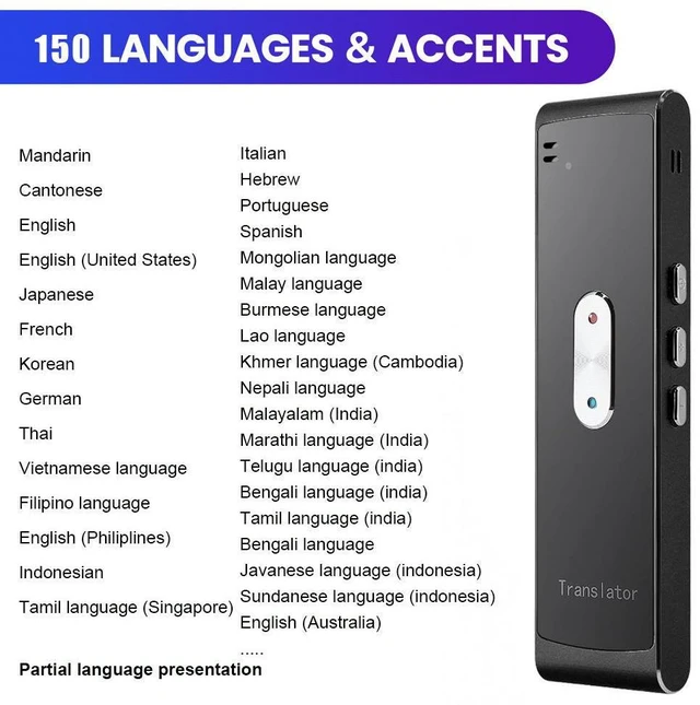 Alt view image 7 of 8 - QURO T8S Smart Voice Speech Translator Multi-Languages Offline BT Large Speaker Long Time Power Use Instant WiFi Translator