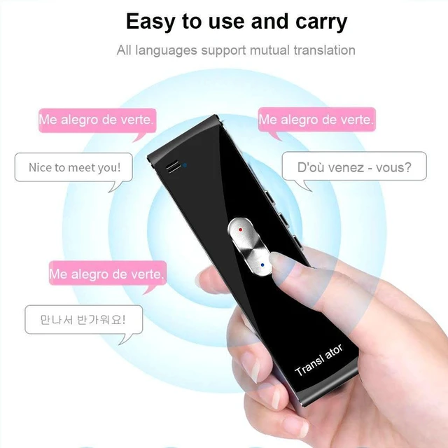 Alt view image 6 of 8 - QURO T8S Smart Voice Speech Translator Multi-Languages Offline BT Large Speaker Long Time Power Use Instant WiFi Translator